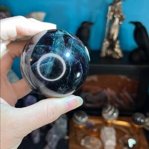 Black Rose flourite sphere